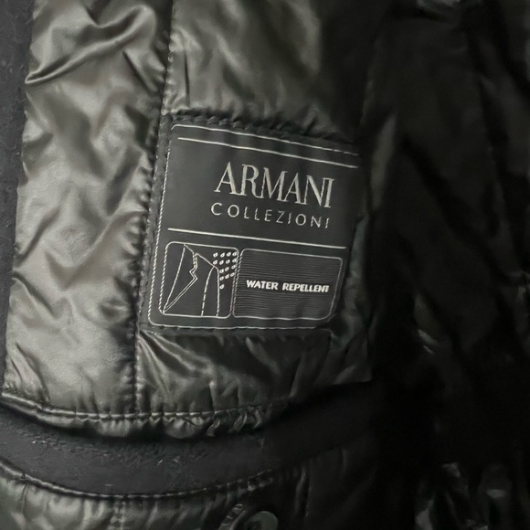 Armani collection winter over coat with fur collar - Picture 4 of 4